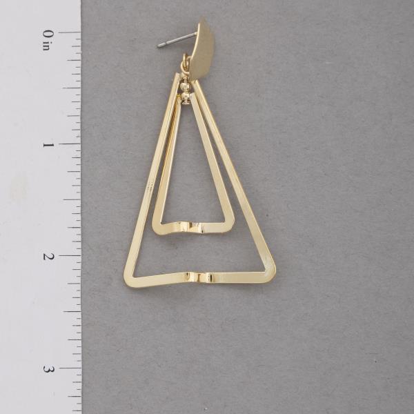 SODAJO TRIANGLE GOLD DIPPED EARRING