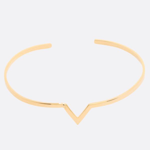 SODAJO V SHAPE METAL CUFF GOLD DIPPED BRACELET