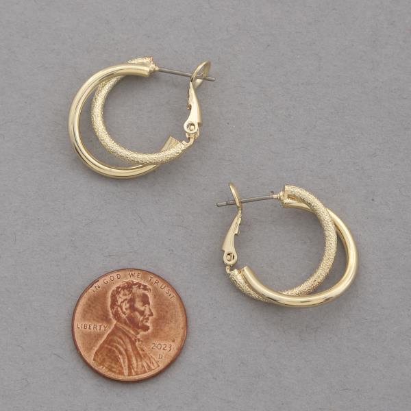 SODAJO DOUBLE HOOP GOLD DIPPED EARRING