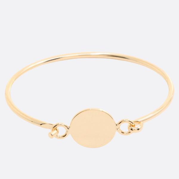 SODAJO OVAL METAL GOLD DIPPED BRACELET