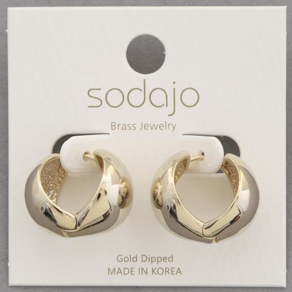 SODAJO OPEN HOOP GOLD DIPPED EARRING