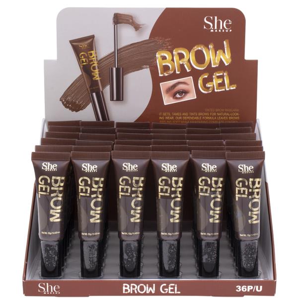 SHE MAKEUP BROW GEL (36 UNITS)