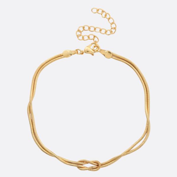 SODAJ KNOT METAL GOLD DIPPED BRACELET