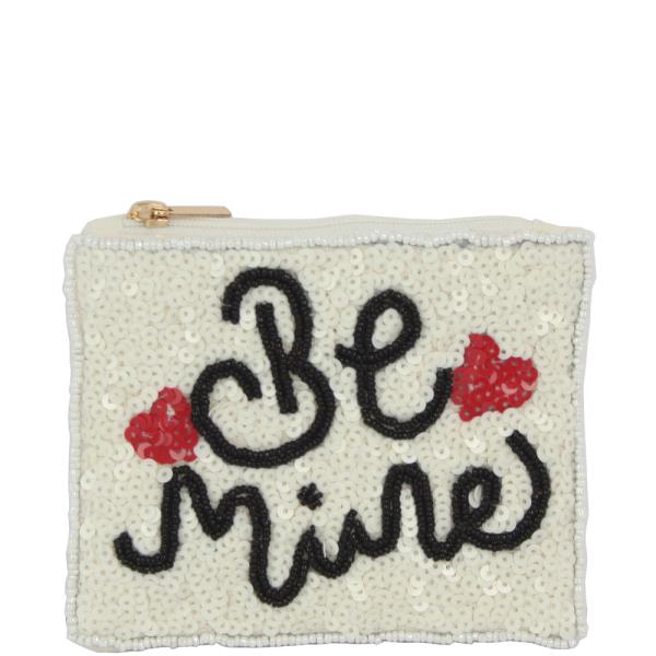 SEED BEAD BE MINE COIN PURSE BAG