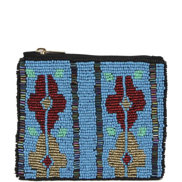 SEED BEAD COIN PURSE BAG