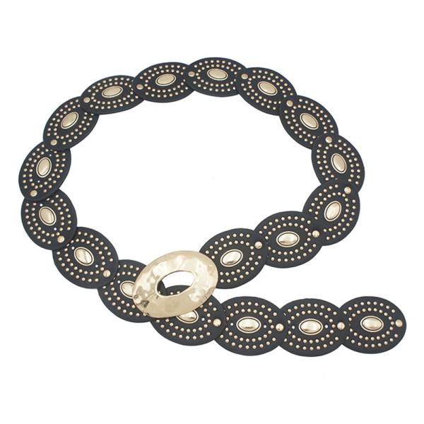 ORGANIC OVAL DISC LINK BOHO BELT