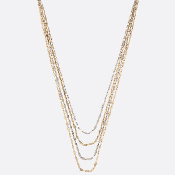 CHAIN LAYERED METAL NECKLACE