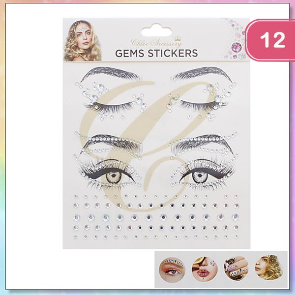 FACE GEMS STICKER (12 UNITS)