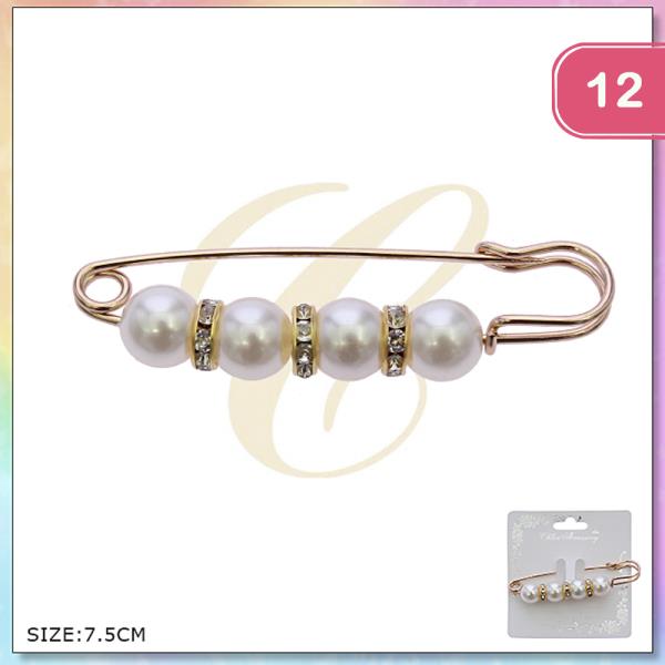 PEARL CLOTHING PIN (12 UNITS)