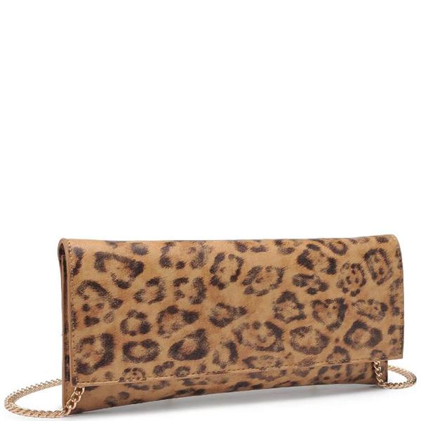 LEOPARD PRINT ADELLE CLUTCH BAG