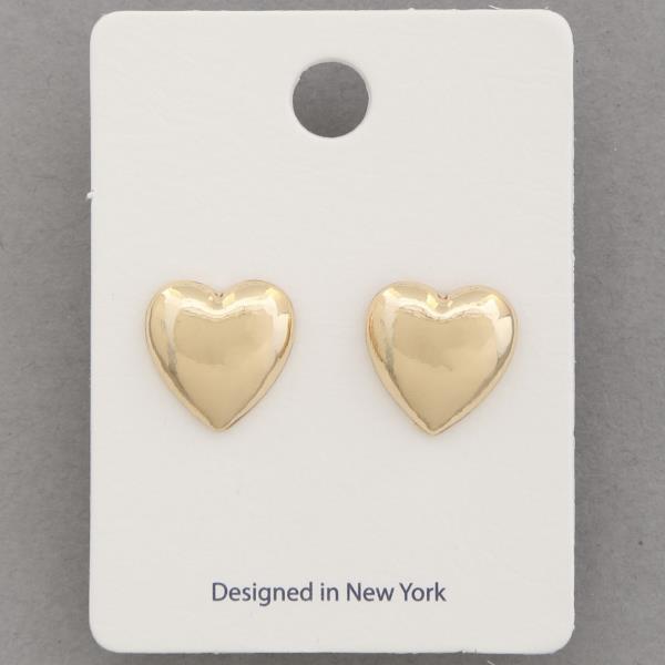 HEART METAL EARRING