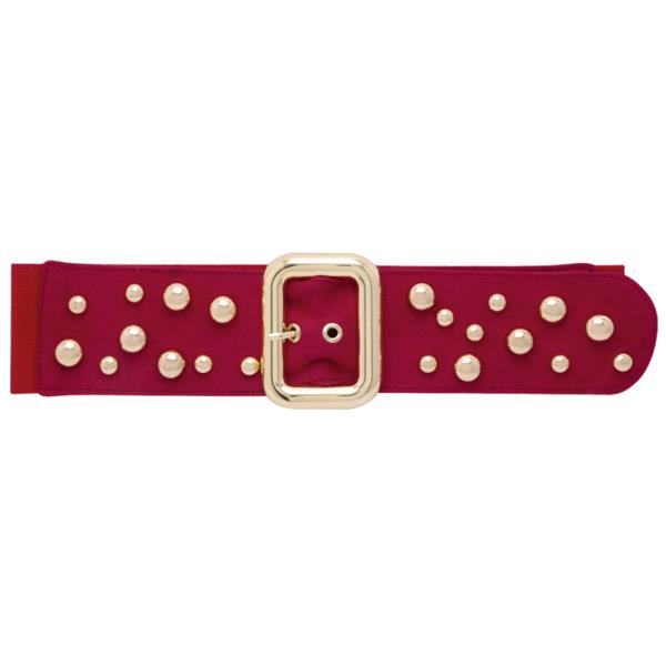 STYLISH STUDDED BUCKLE ELASTIC BELT