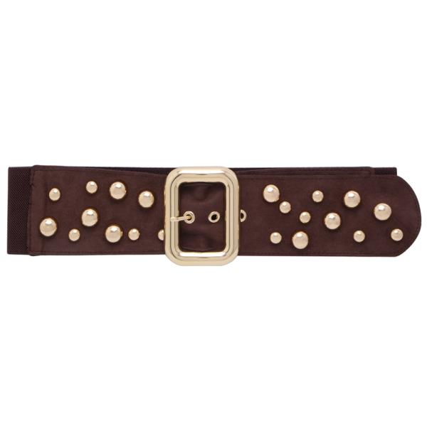 STYLISH STUDDED BUCKLE ELASTIC BELT