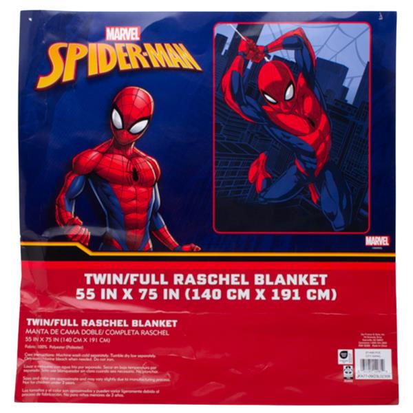 SPIDERMAN CITY SWING RASCHEL BLANKET