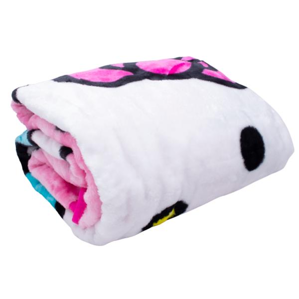 HELLO KITTY SEALED WITH A KISS RASCHEL BLANKET