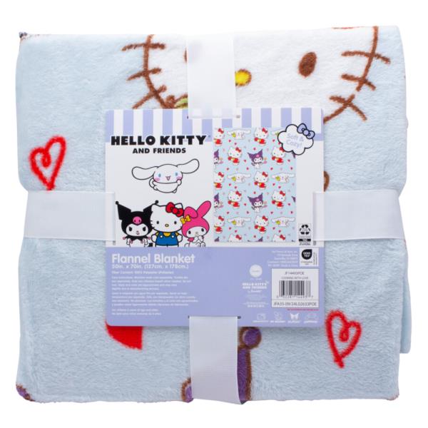 HELLO KITTY AND FRIEND SOFT AND COZY FLANNEL BLANKET