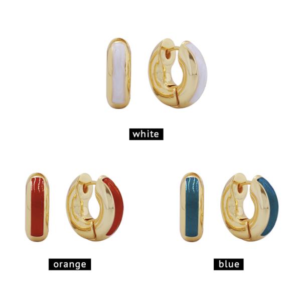 14K GOLD DIPPED CHUNKY HUGGIE EARRINGS