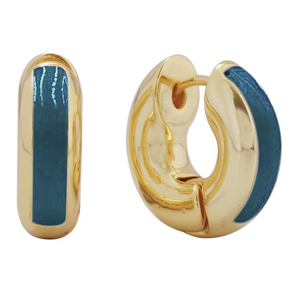 14K GOLD DIPPED CHUNKY HUGGIE EARRINGS