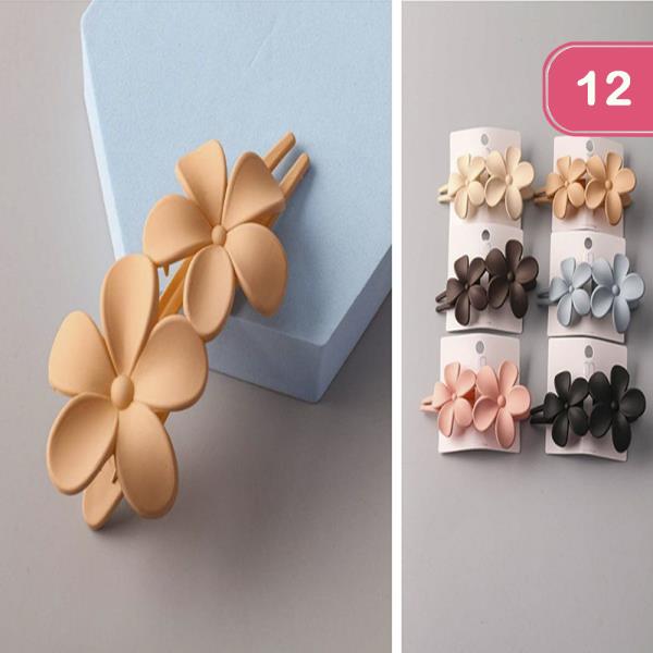 FLOWER HAIR PIN CLIP (12 UNITS)