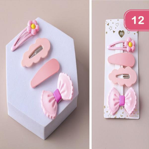 RIBBON HAIR PIN SET (12 UNITS)