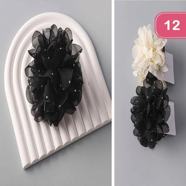 FLOWER HAIR CLAW JAW CLIP (12 UNITS)