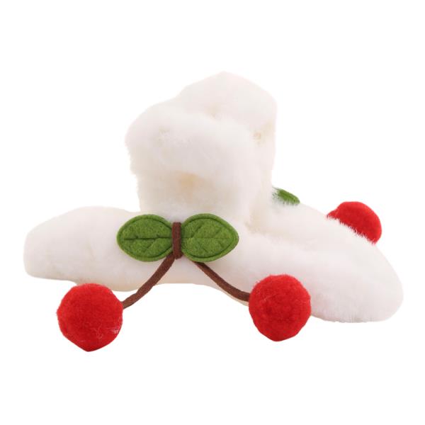 FUZZY CHERRY CLAW HAIR CLIP