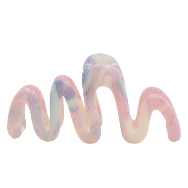 MARBLE PATTERN WAVY CLAW HAIR CLIP