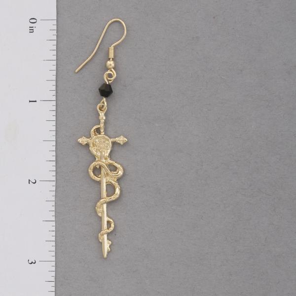 CROSS METAL DANGLE EARRING