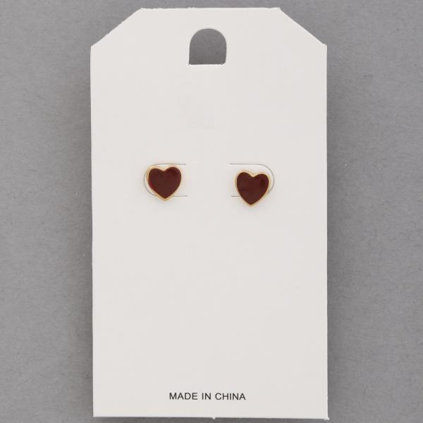 HEART SHAPE STUD EARRING