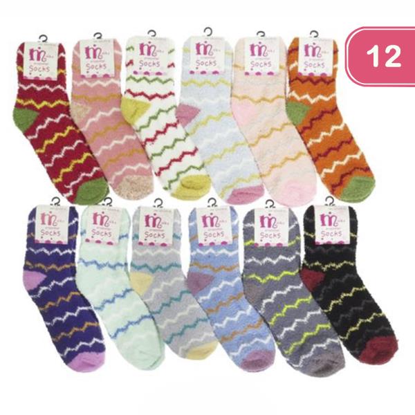 WAVY WINTER COZY SOCKS (12 UNITS)