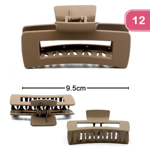 RECTANGLE HAIR CLAW JAW CLIP (12 UNITS)