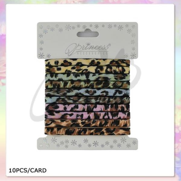 LEOPARD HAIR TIE SET (12 UNITS)