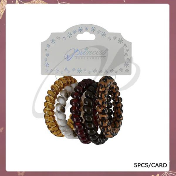 LEOPARD SWIRL HAIR TIE SET (12 UNITS)