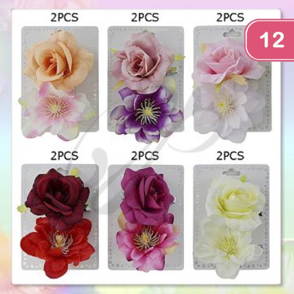 FLOWER HAIR PIN SET (12 UNITS)