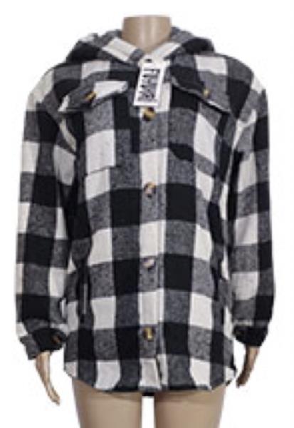 PLAID CASUAL SHIRT WITH HOODIE