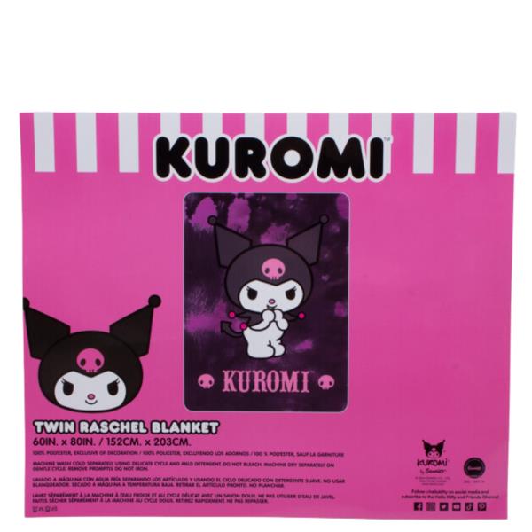 KUROMI SEALED WITH A KISS RASCHEL BLANKET