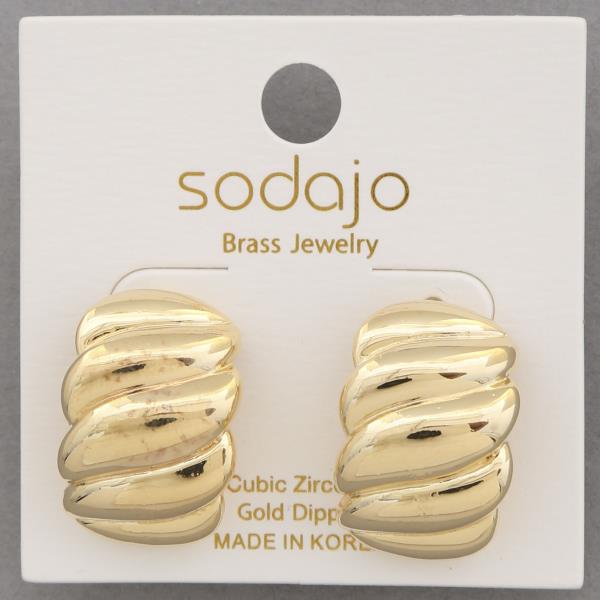 SODAJO METAL GOLD DIPPED EARRING