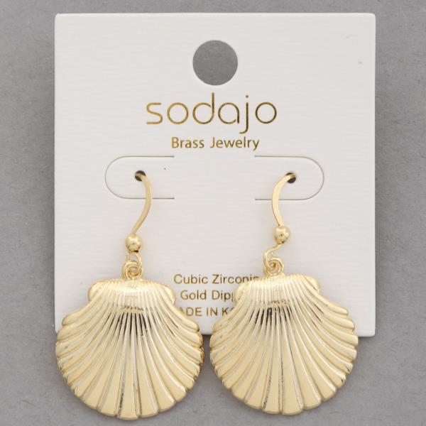 SODAJO SEASHELL GOLD DIPPED EARRING