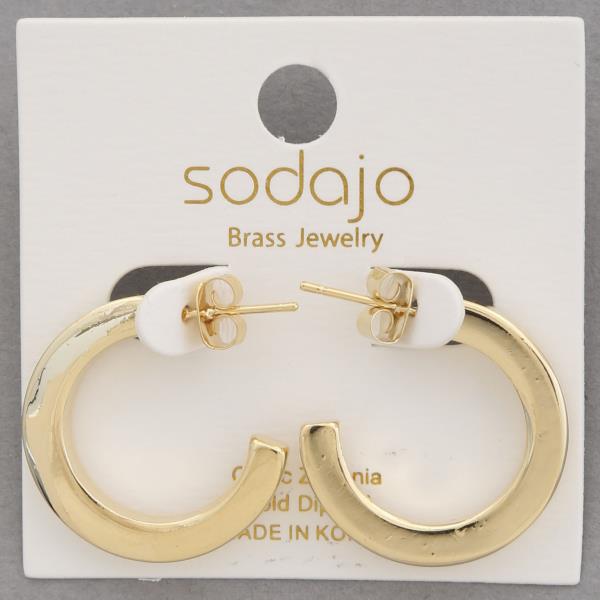 SODAJO OPEN HOOP GOLD DIPPED EARRING