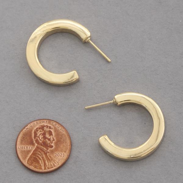 SODAJO OPEN HOOP GOLD DIPPED EARRING