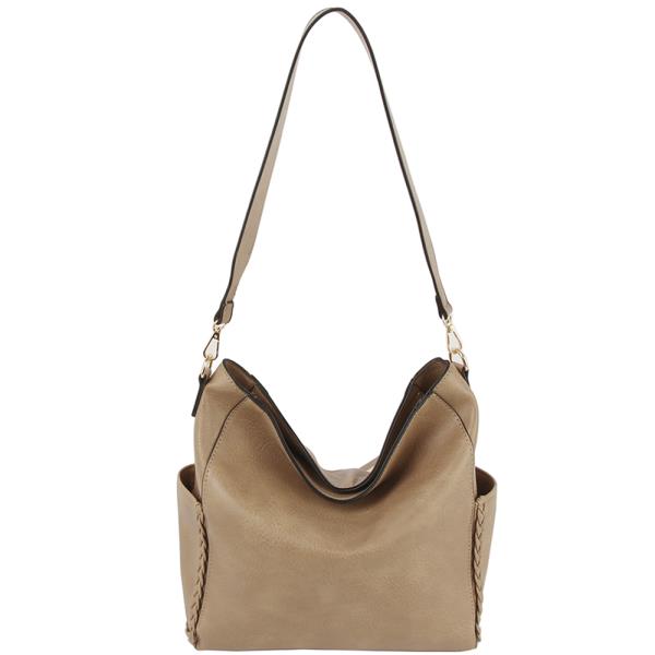 (Online Only) Chic smooth shoulder hobo bag