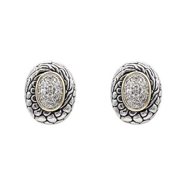 2-TONES WITH RHINESTONE EARRINGS