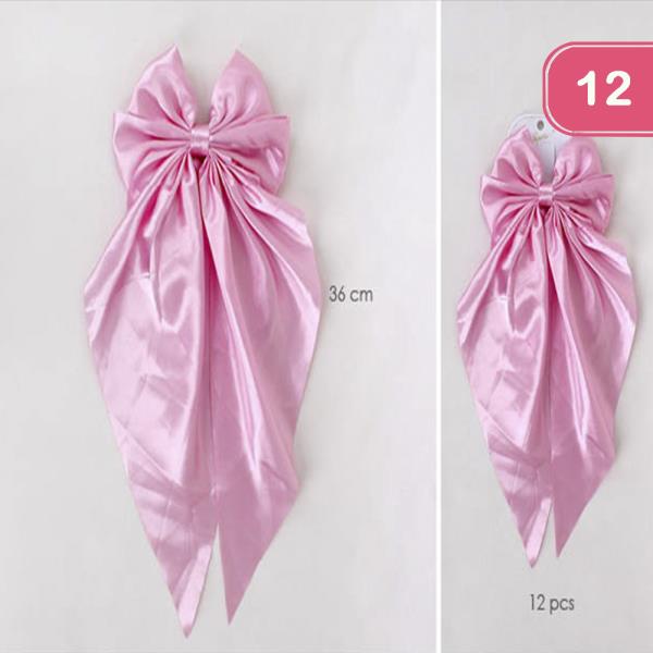 RIBBON HAIR BOW PIN (12 UNITS)