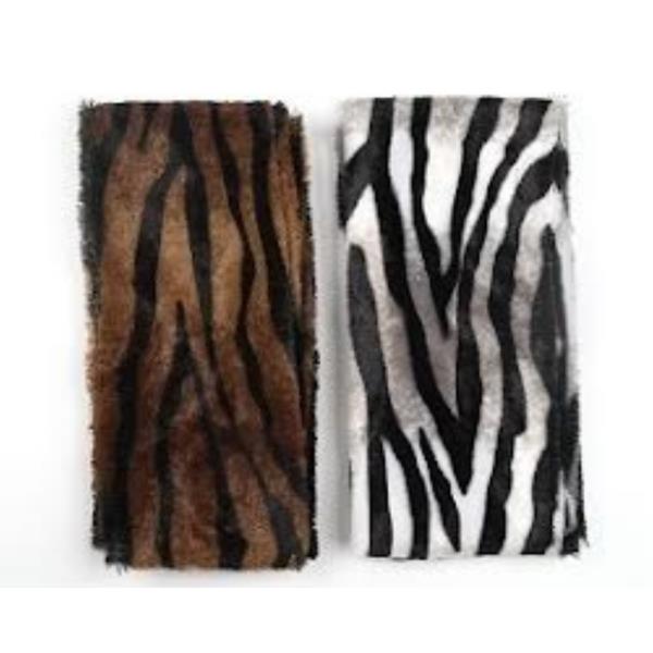 (ONLINE ONLY) ANIMAL STRIPES FAUX FUR PLUSH INFINITY O SCARF (12 UNITS)