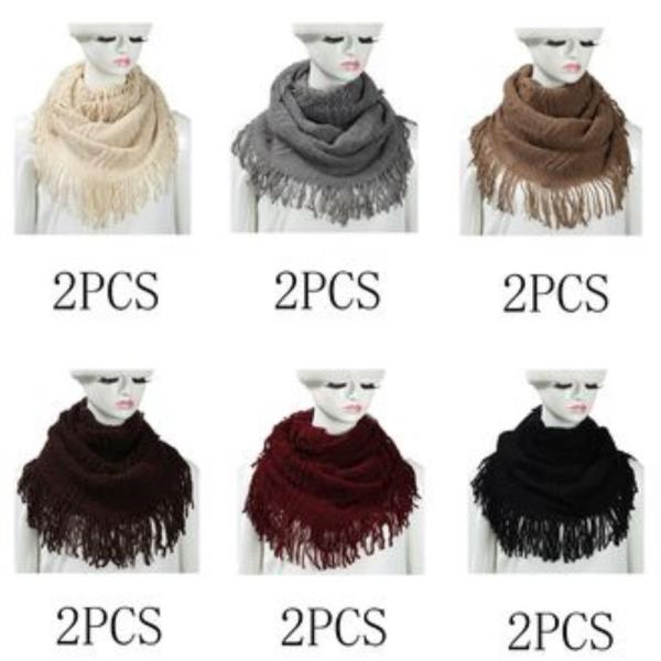 (ONLINE ONLY) FRINGED KNIT INFINITY O SCARF (12 UNITS)