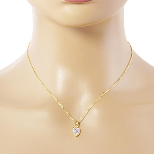 HEART STONE DAINTY NECKLACE