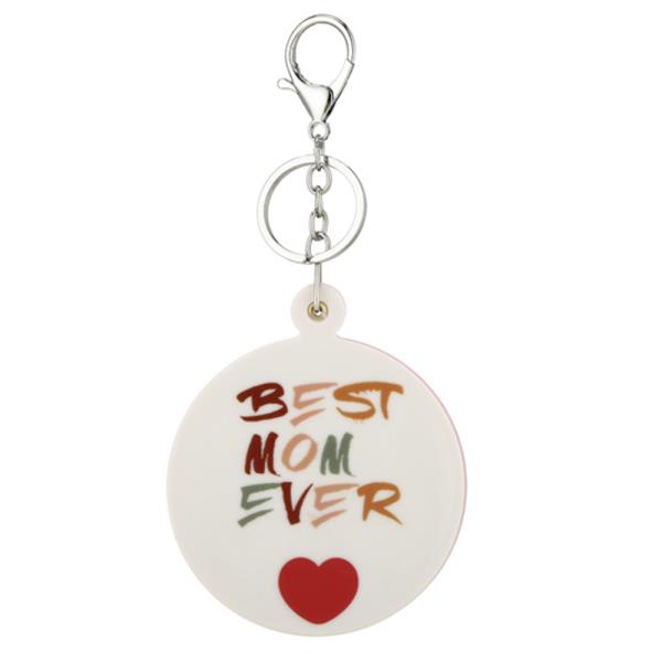 BEST MOM EVER ROUND KEYCHAIN