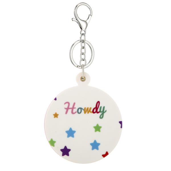 HOWDY ROUND KEYCHAIN