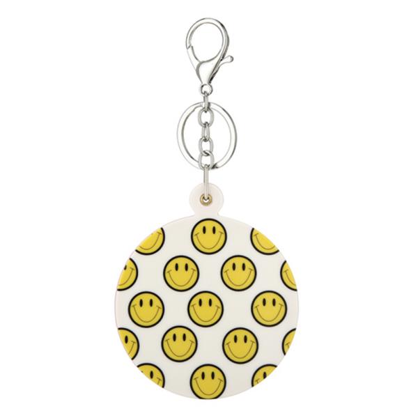 HAPPY FACE ROUND KEYCHAIN