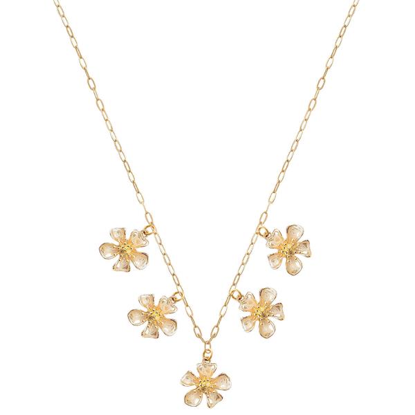 FLOWER CHARM STATION NECKLACE